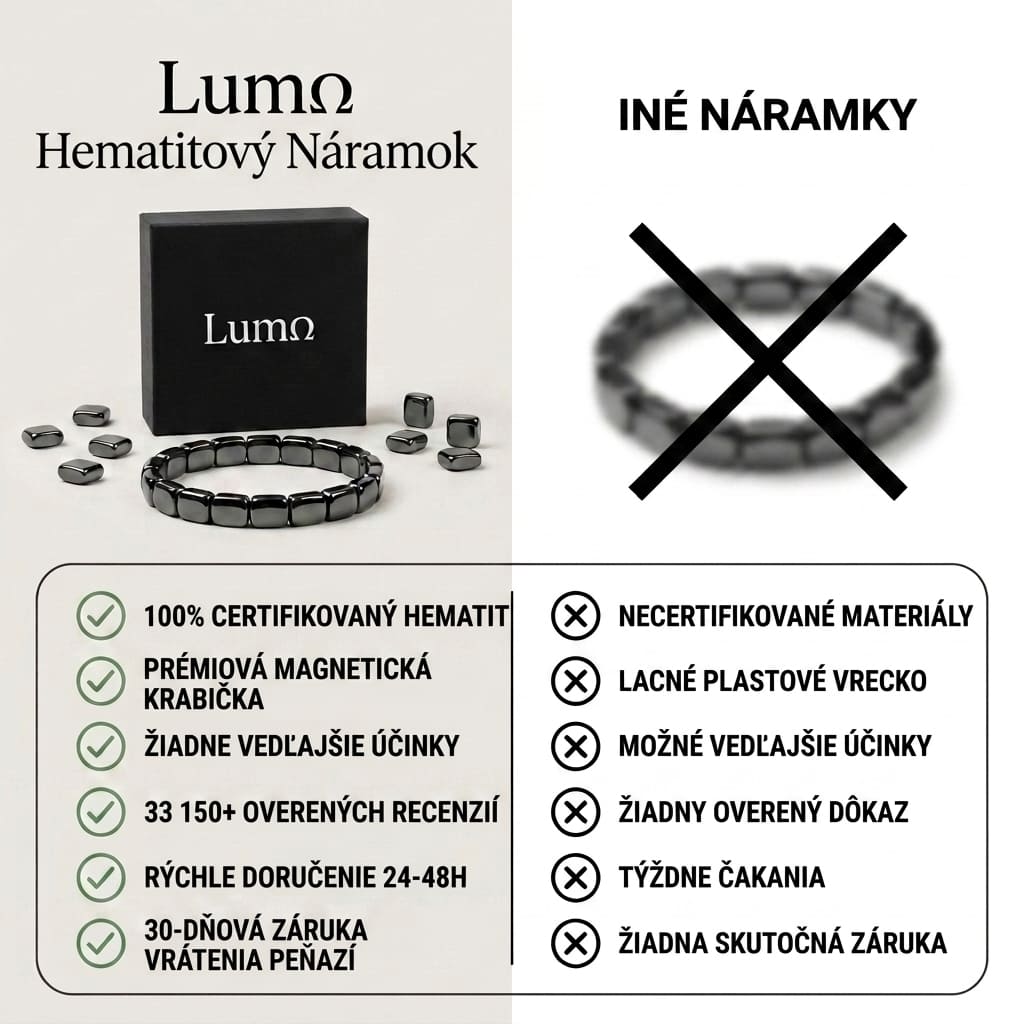 Hematitový náramok Lumo®