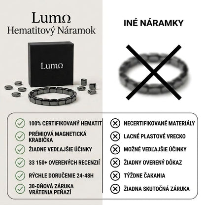 Hematitový náramok Lumo®